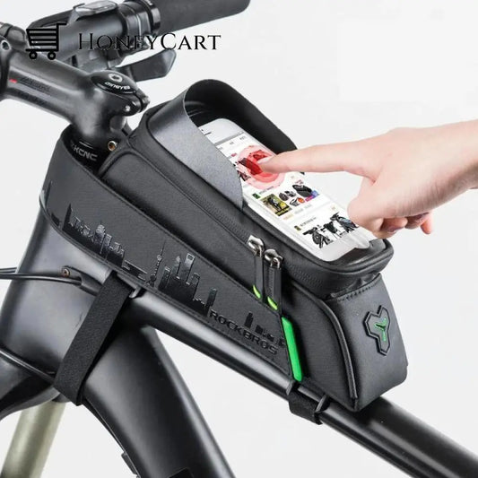 Bike Bag - Rockbros Waterproof Bicycle With Phone Holder 6.5 Inches