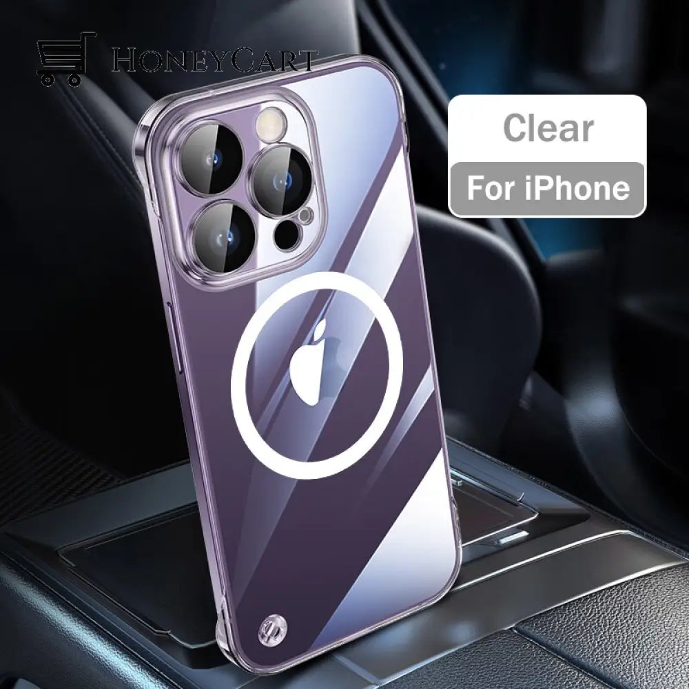 Borderless Ultra-Thin Magnetic Phone Case For Iphone 12 / Clear