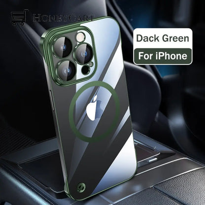 Borderless Ultra-Thin Magnetic Phone Case For Iphone 12 / Dark Green