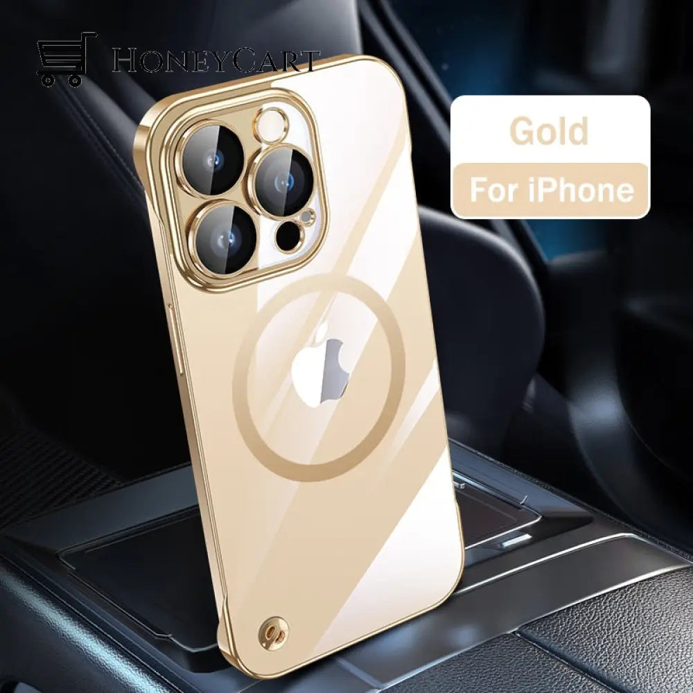 Borderless Ultra-Thin Magnetic Phone Case For Iphone 12 / Gold