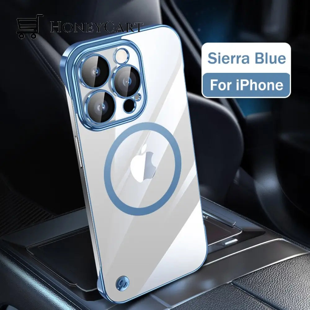 Borderless Ultra-Thin Magnetic Phone Case For Iphone 12 / Sierra Blue
