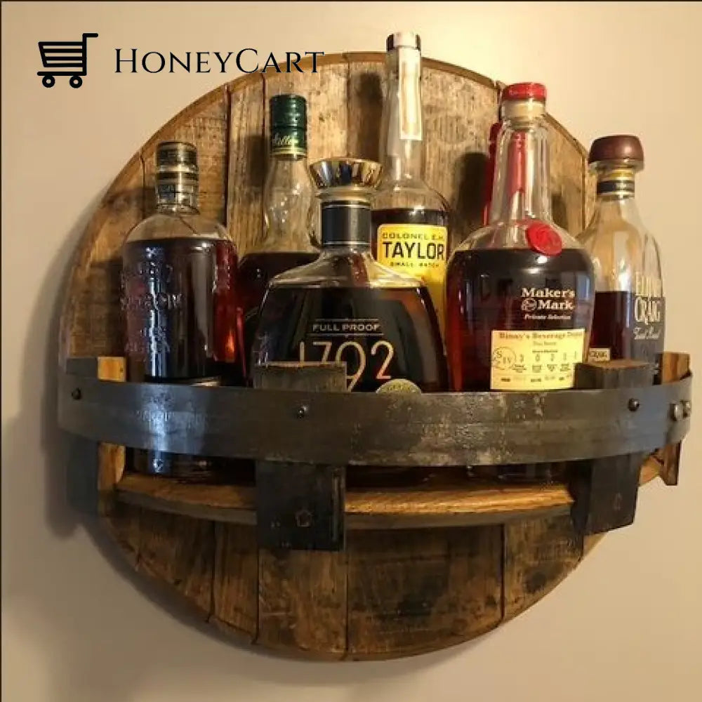 Bourbon Whiskey Barrel Shelf Home And Kitchen