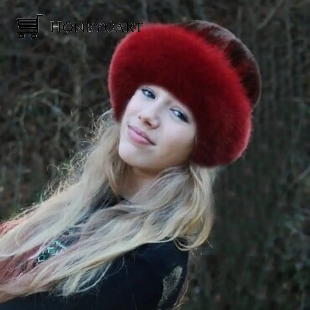 Braided Real Hair Warm Thick Basin Hat