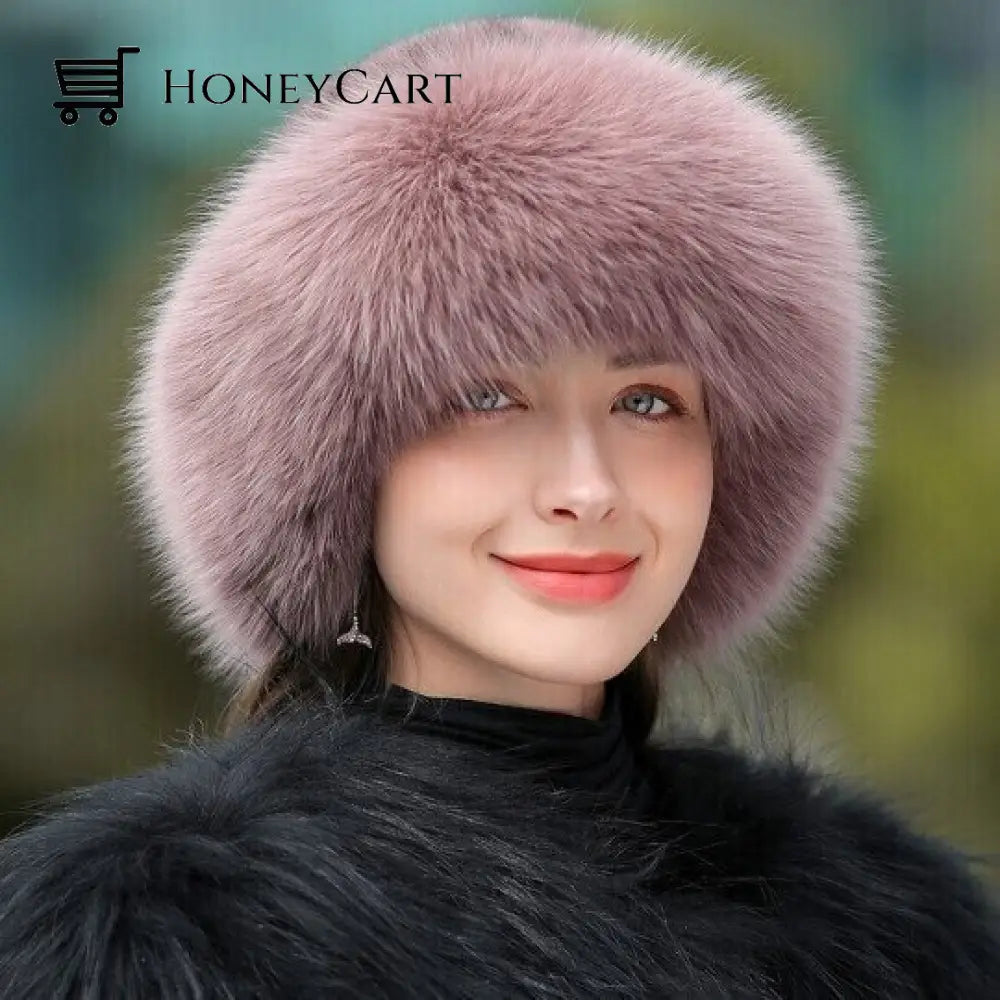 Braided Real Hair Warm Thick Basin Hat