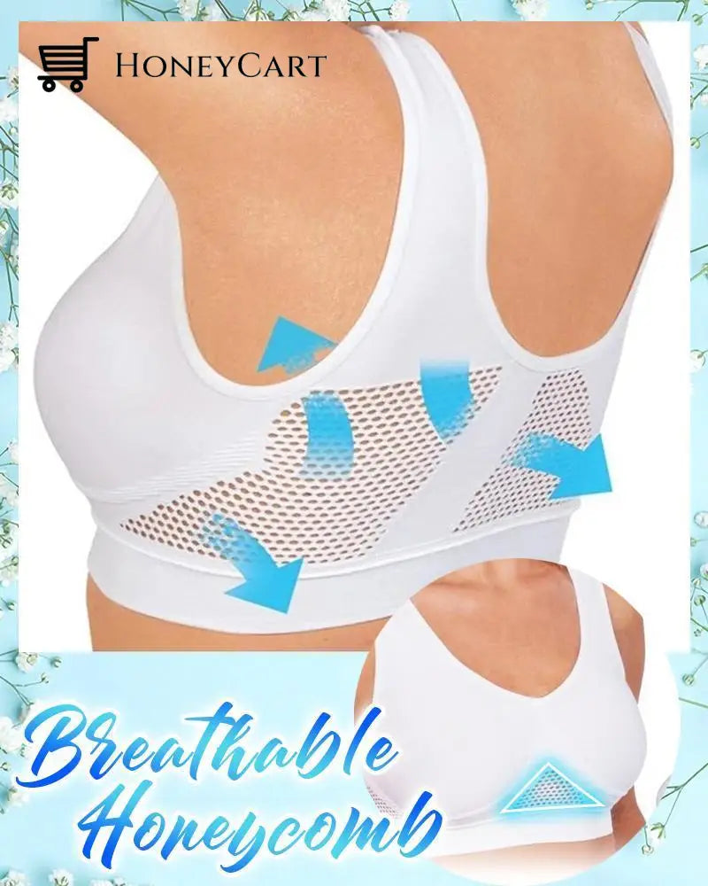 Breathable Comfort Air Bra White / S