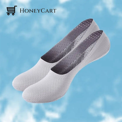 Breathable Ice Silk Socks - No Show Low Cut For Mens And Womens Grey