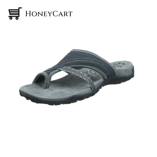 Breathable Mesh-And-Leather Sandals Grey / 43