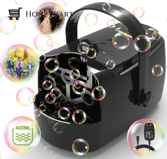 Bubble Machine Durable Automatic Blower Black