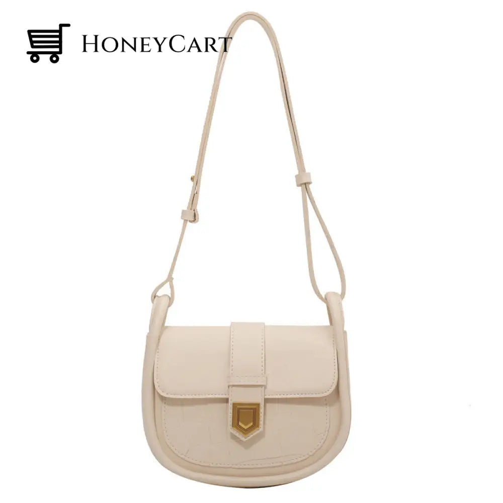 Buckle Commuter Bag Beige