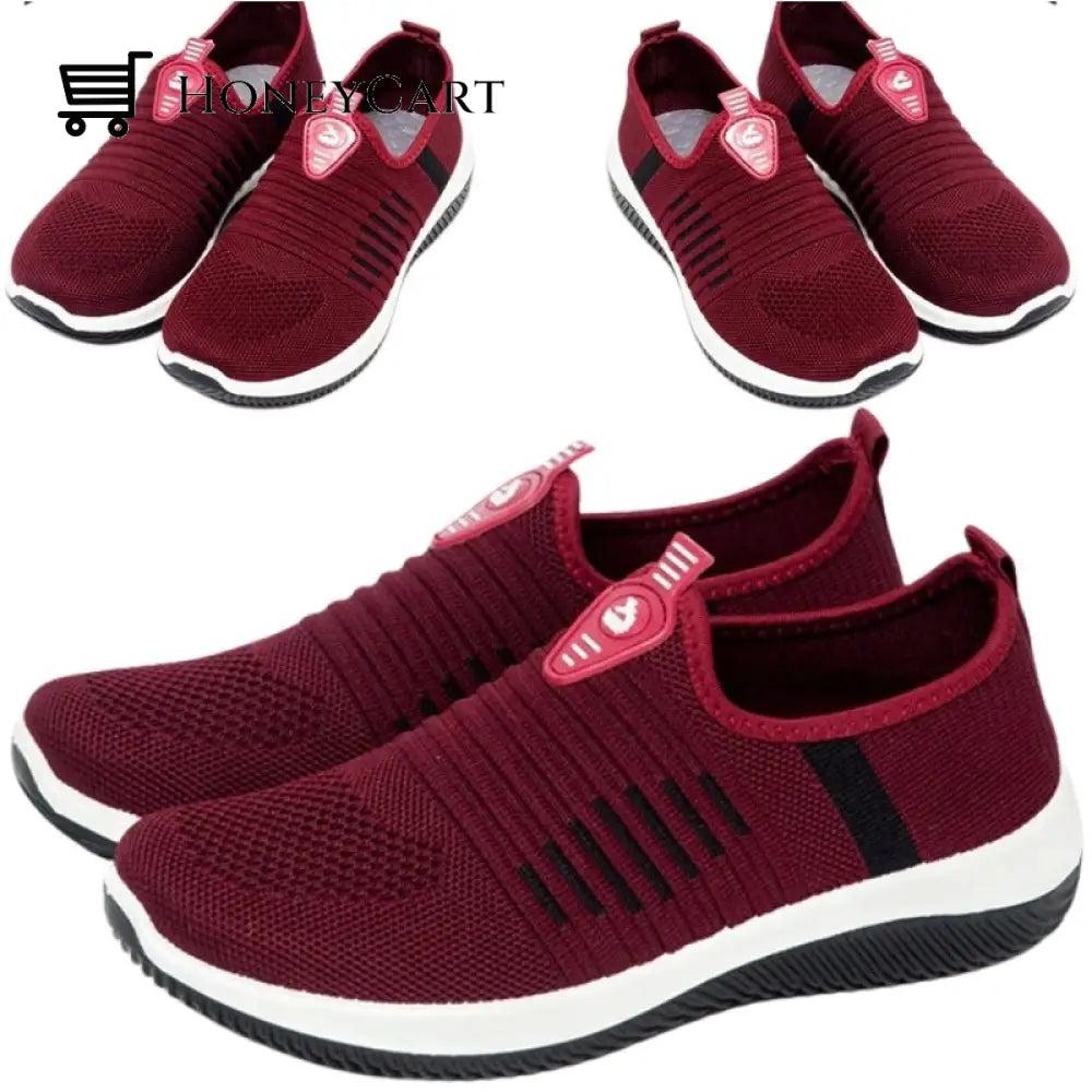 Bunion Correcting Shoes Casual Sneakers For Women Red / 6 Flats