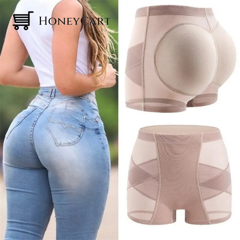 Butt Lift Panties Tummy Control With Removable Pads Lifter For Women Beige / S Pants
