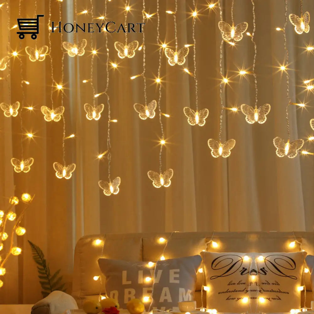 Butterfly Led Curtain Lights Light Bulbs