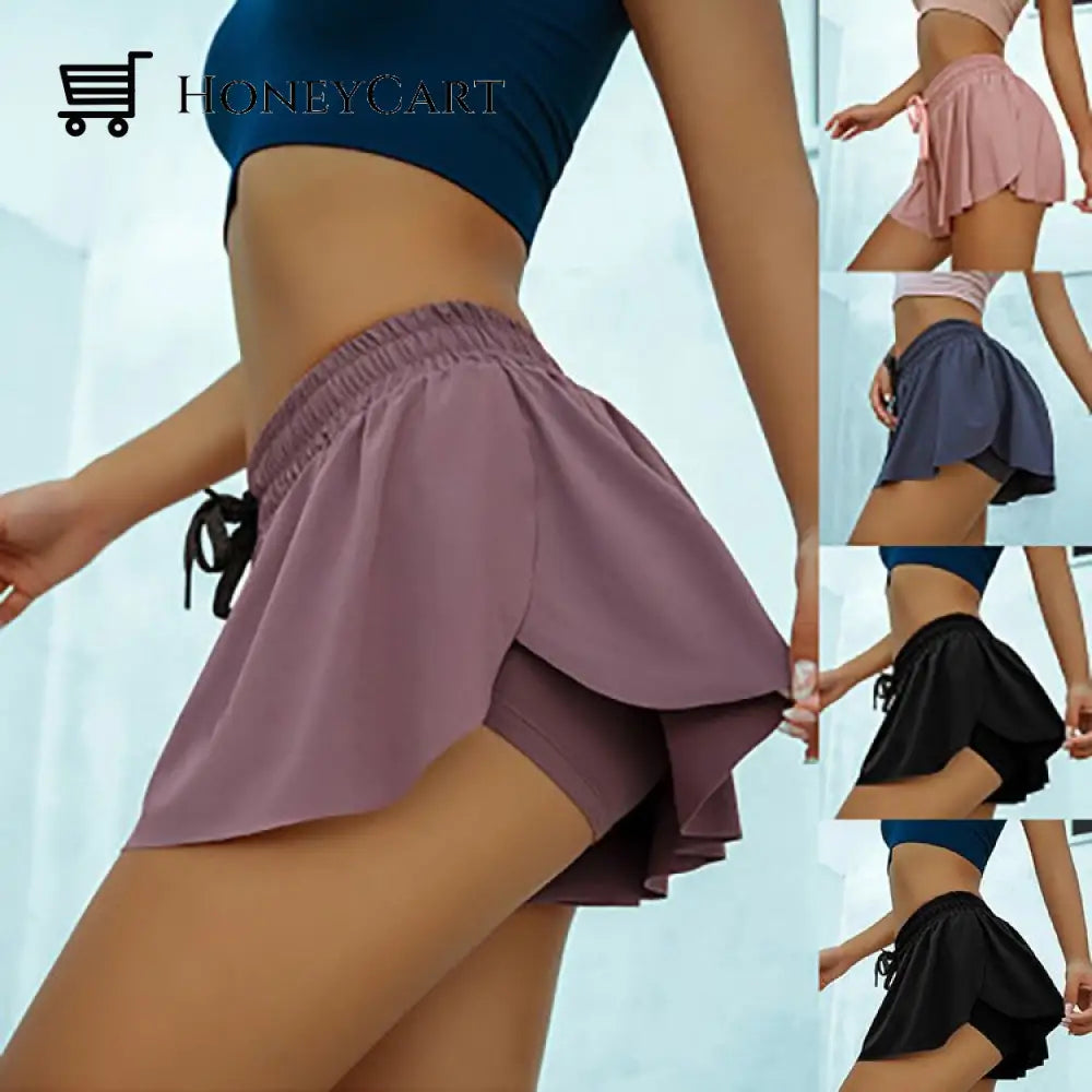 Butterfly Shorts 2 In 1 Flowy Fitness Yoga For Women