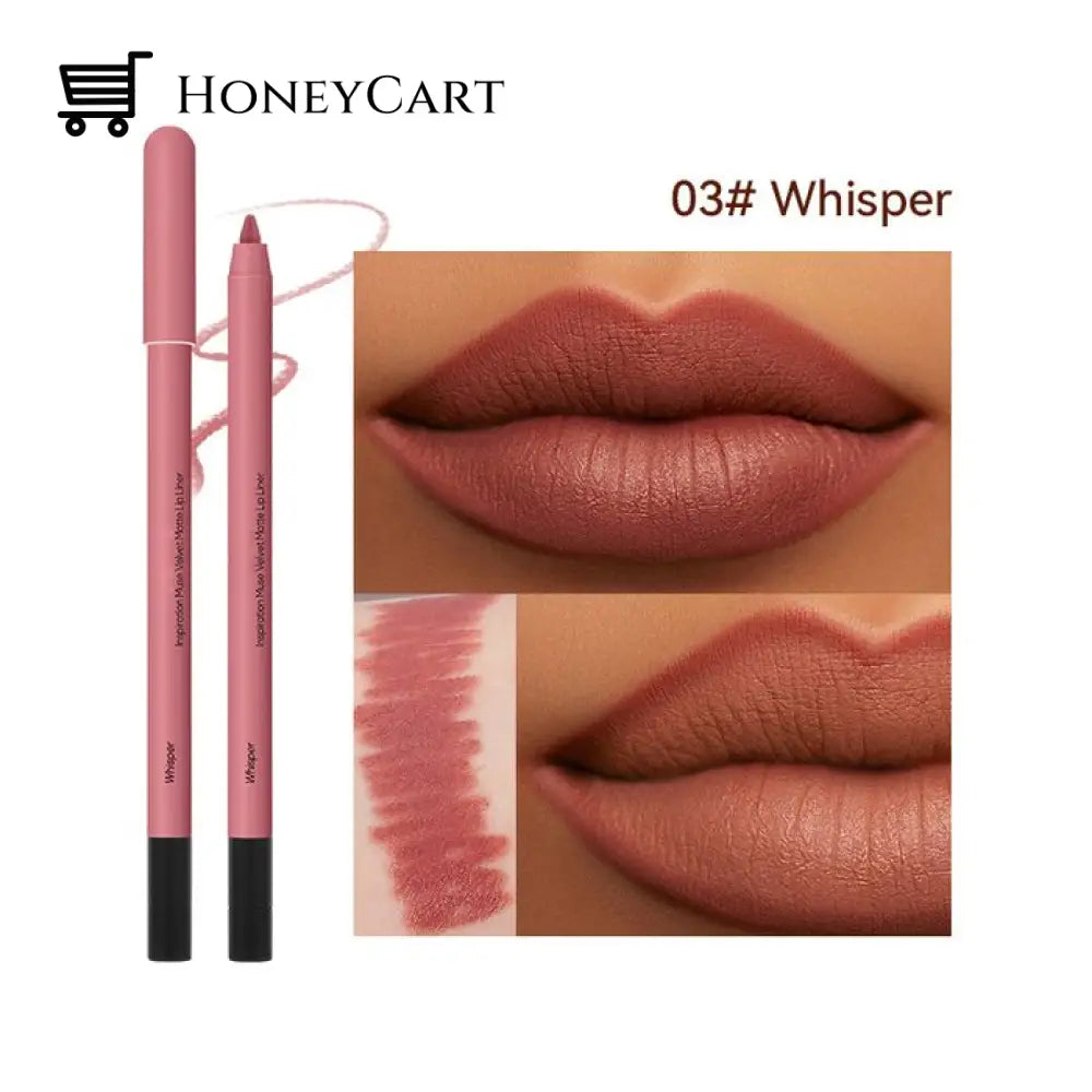 Buy 2 Get I Free--Matte Long Lasting Smooth Creamy Color Lip Liner Pen Crayon #3 Whisper