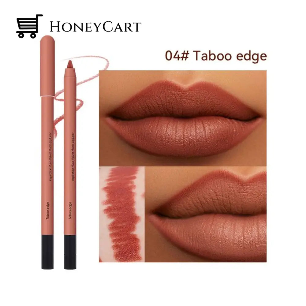 Buy 2 Get I Free--Matte Long Lasting Smooth Creamy Color Lip Liner Pen Crayon #4 Taboo Edge