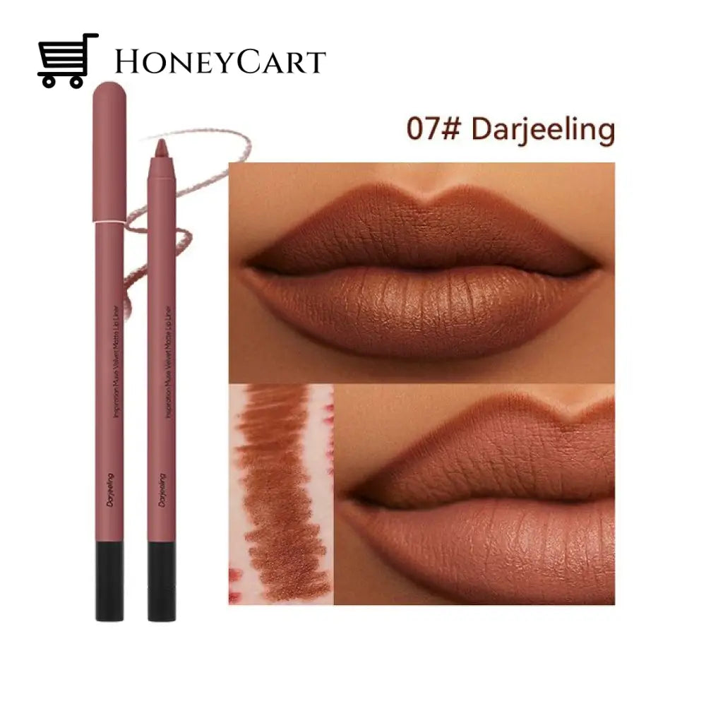 Buy 2 Get I Free--Matte Long Lasting Smooth Creamy Color Lip Liner Pen Crayon #7 Darjeeling