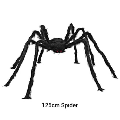 Giant Hairy Spider Web Set | The Scariest Halloween Yard Decor