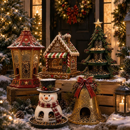Christmas Bird Feeder Collection – Festive Hanging Garden Feeders for Wild Birds