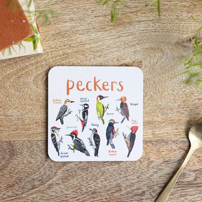 Set of 4 Bird Pun Coasters