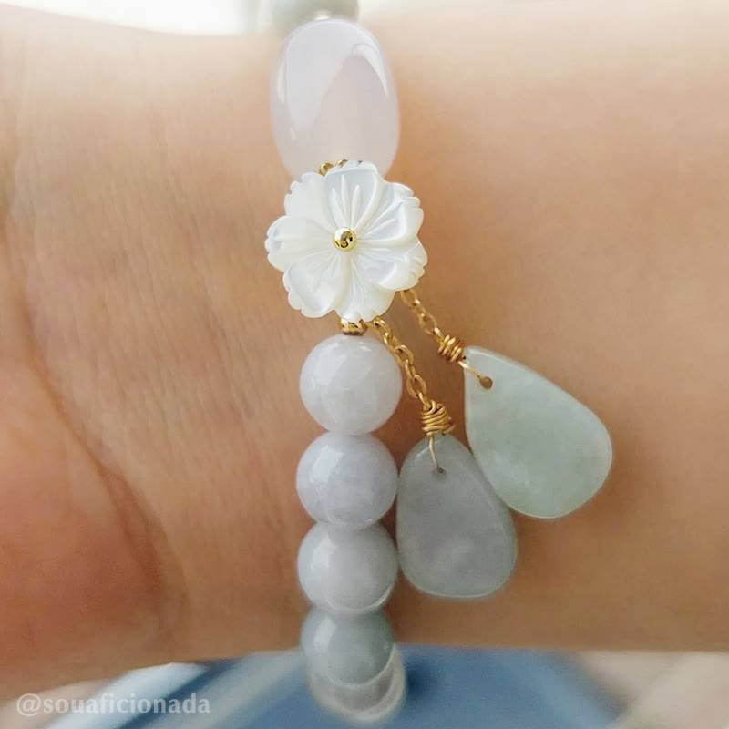 Natural White Jade Luck Bracelet