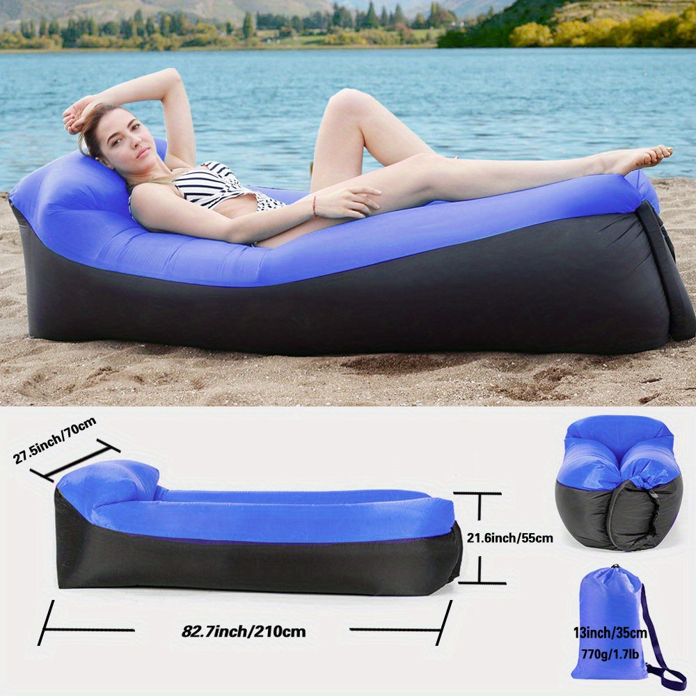 Inflatable Lounger Air Sofa Hammock - Portable, Waterproof & Leakproof