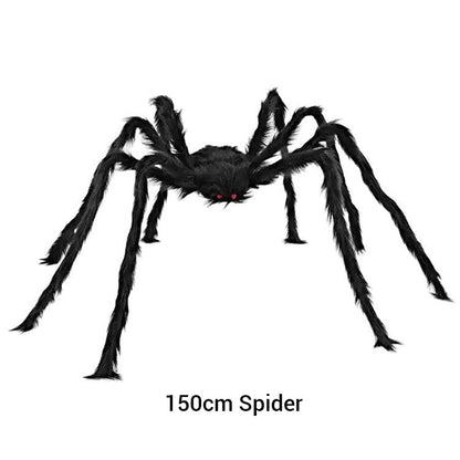 Giant Hairy Spider Web Set | The Scariest Halloween Yard Decor