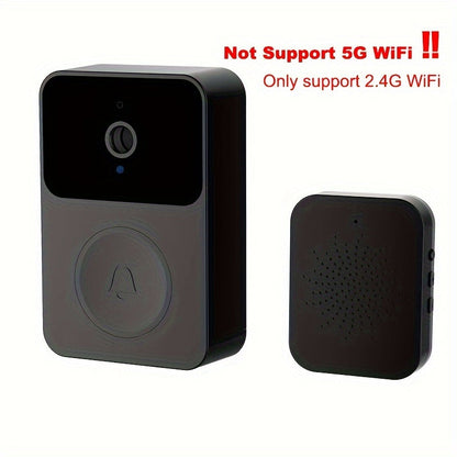 Intelligent Visual Doorbell Home Intercom HD Night Vision WiFi Rechargeable Security Door Doorbell