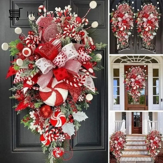 Candy Cane Christmas Wreath