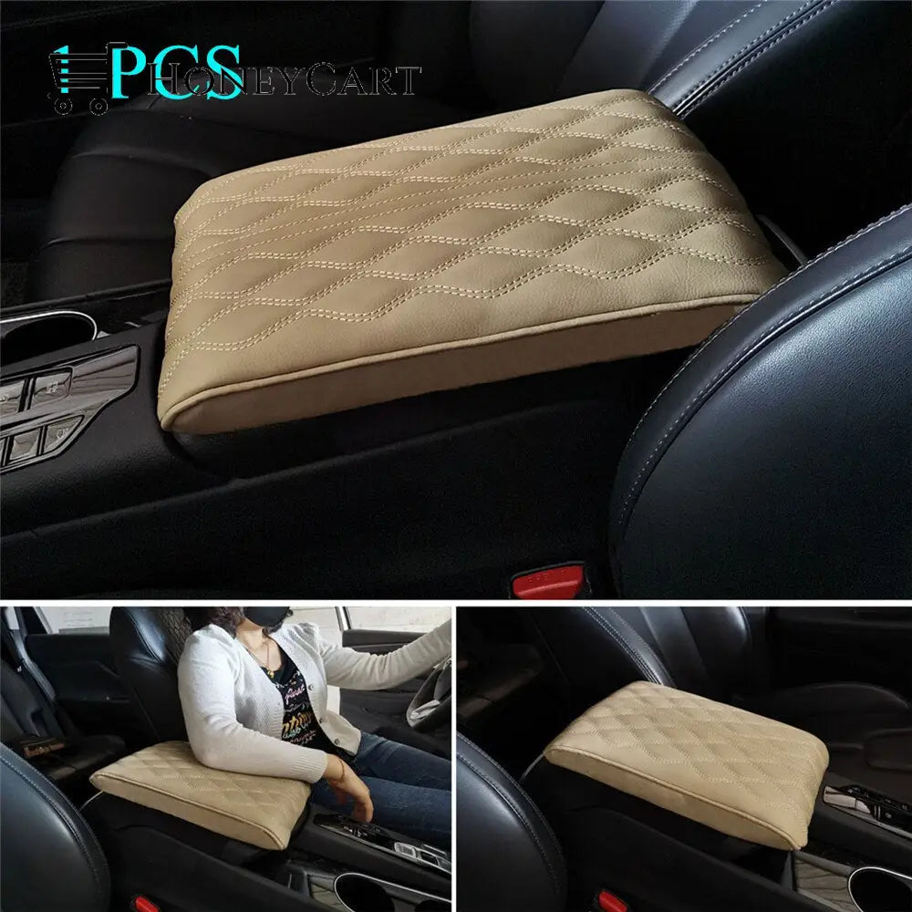 Car Armrest Box Pad Beige