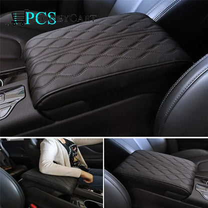 Car Armrest Box Pad Black