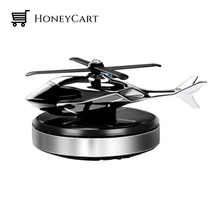 Car Aromatherapy Solar Helicopter Decoration Silver