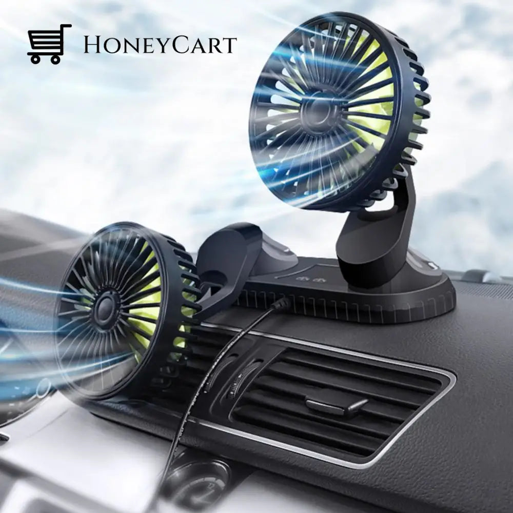 Car Dashboard Double Usb Cooling Fan Vehicles & Parts