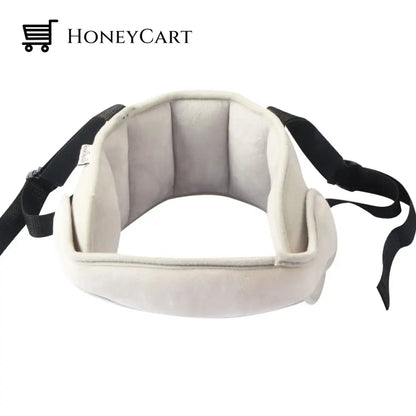Car Head Support Belt For Kids Pure Gray Fabric