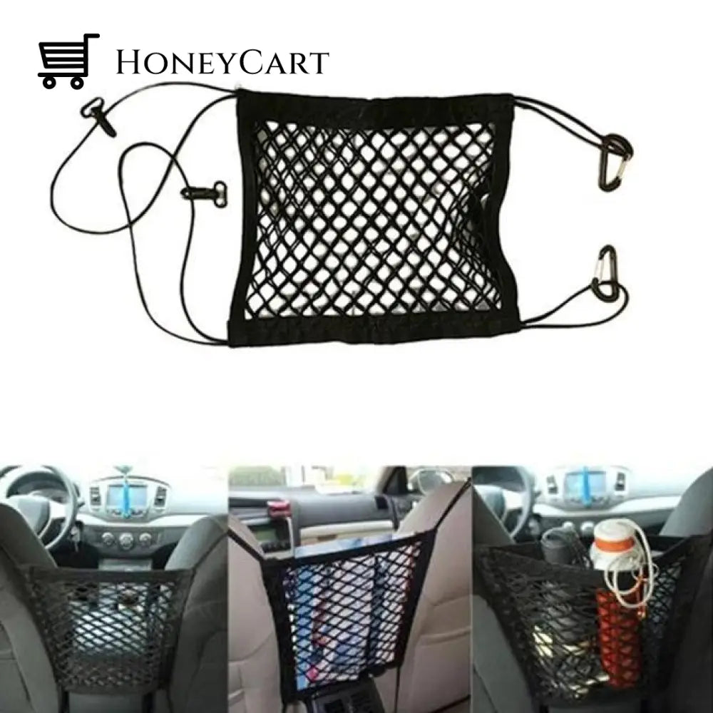 Car Must-Have Universal Elastic Mesh Net Trunk Bag Basic (1 Pocket) / 1 Pcs