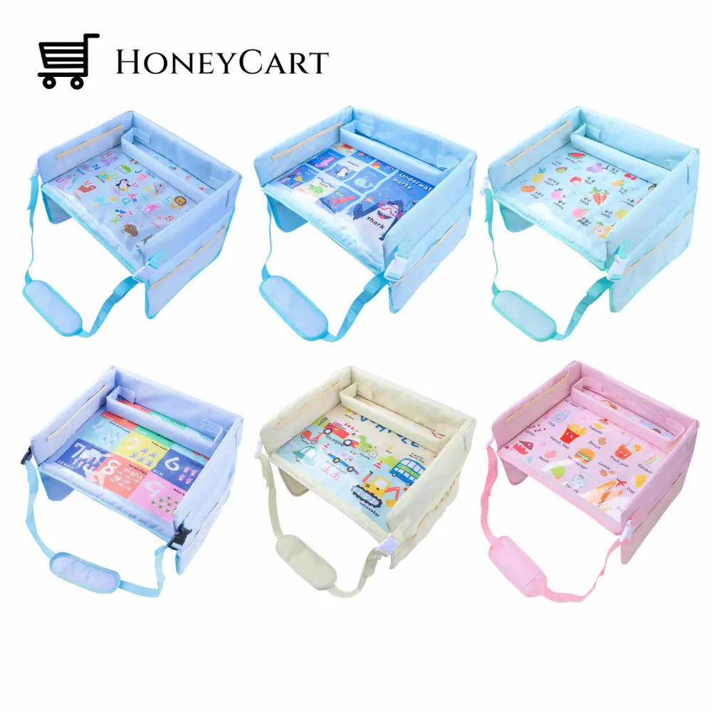 Car Seat Organizer Storage Waterproof Kids Travel Tray