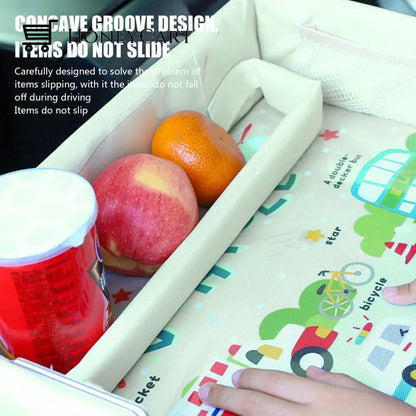 Car Seat Organizer Storage Waterproof Kids Travel Tray