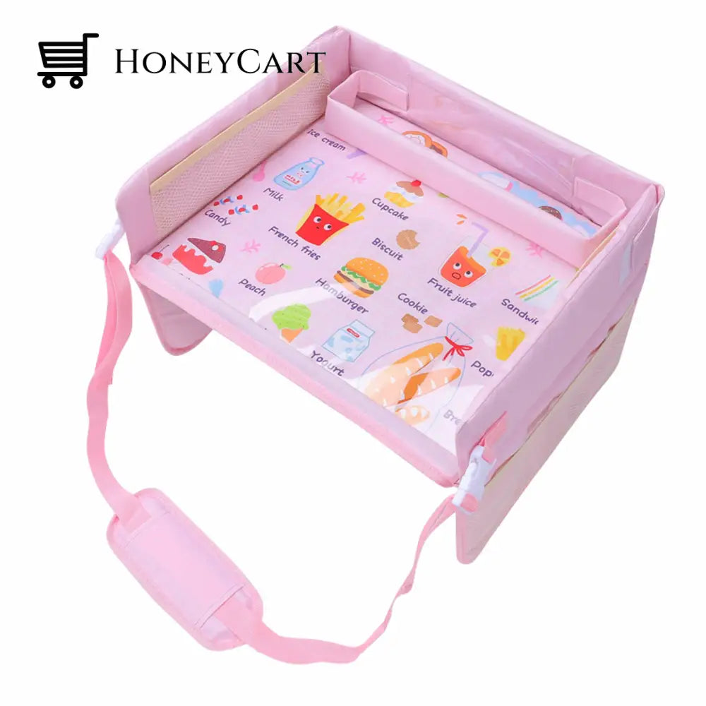 Car Seat Organizer Storage Waterproof Kids Travel Tray Food Style
