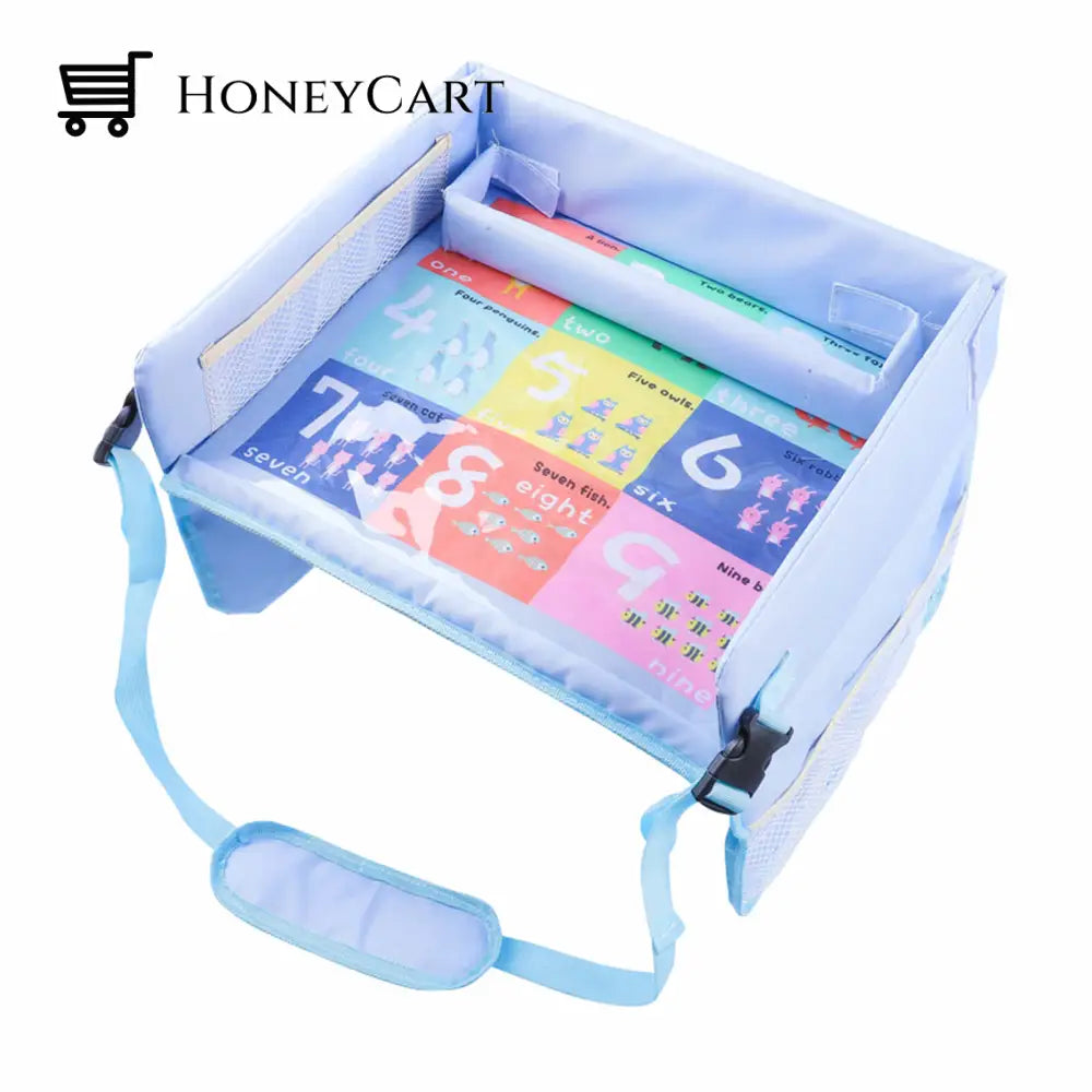 Car Seat Organizer Storage Waterproof Kids Travel Tray Numbers Style