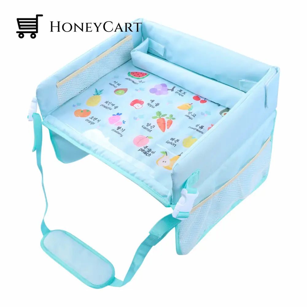 Car Seat Organizer Storage Waterproof Kids Travel Tray Vegetables Style