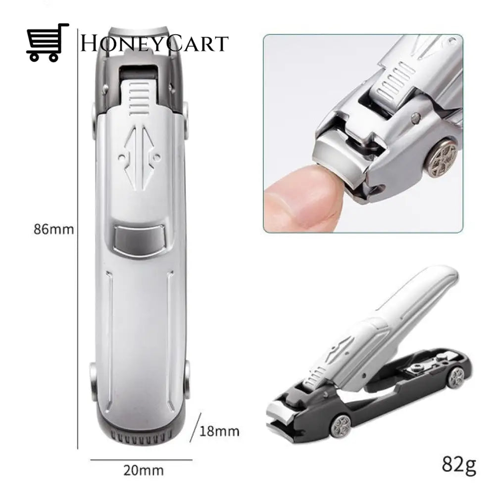 Car Shape Nail Clipper Silver Grey Clippers