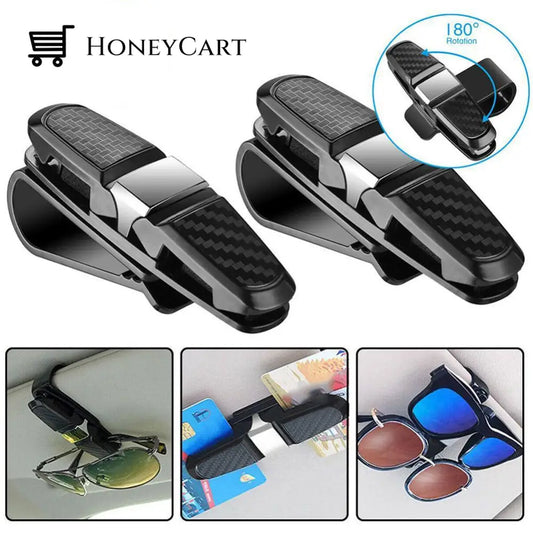 Car Sun Visor Glasses Holder Clip Vehicle Organizers