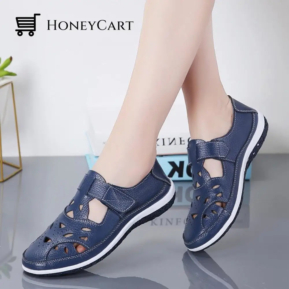 Casual Breathable Womens Orthopedic Shoes For Plantar Fasciitis Blue / 4
