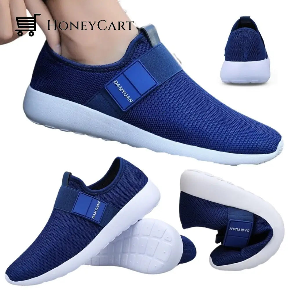Casual Mens Shoes For Bunions - Running Blue / 39
