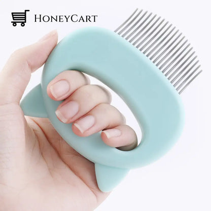 Cat Hair Remover Massage Comb Green