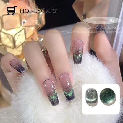 Cat Magnetic Gel Nail Polish Semi Permanent Dynamic Glitter 3 / Tool