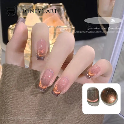 Cat Magnetic Gel Nail Polish Semi Permanent Dynamic Glitter 6 / Tool