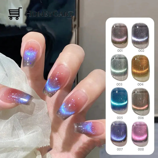 Cat Magnetic Gel Nail Polish Semi Permanent Dynamic Glitter Tool