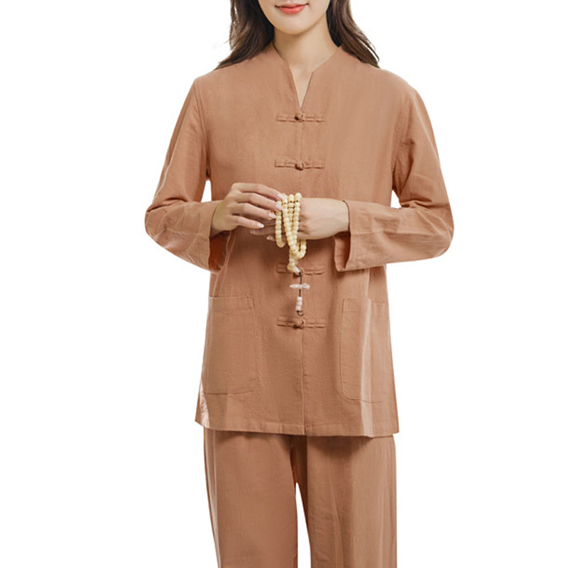 Spiritual Practice Cotton Yoga Meditation Prayer Uniform Women's Set