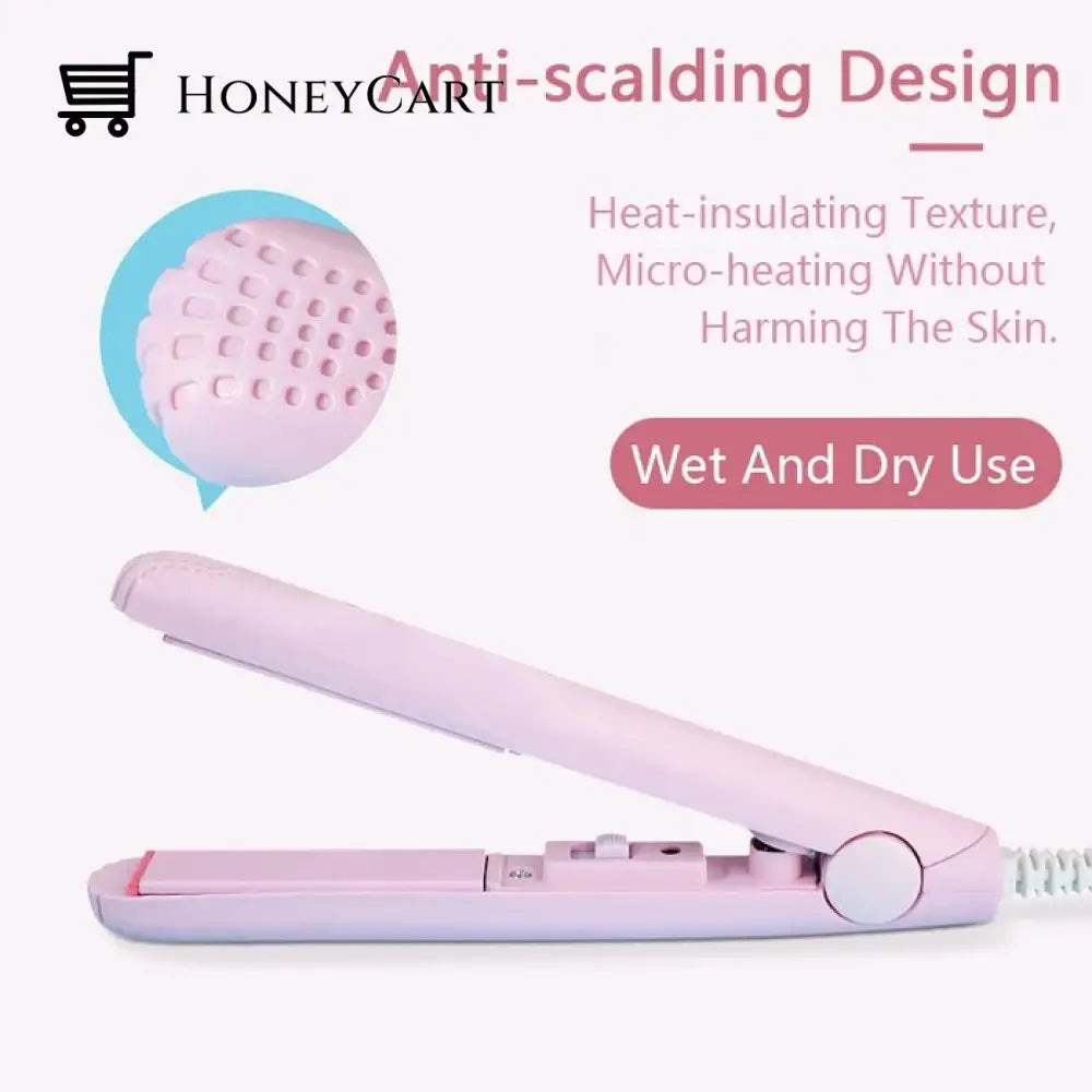 Ceramic Mini Hair Curler Pink