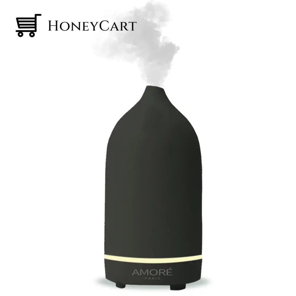 Ceramic Ultrasonic Aromatherapy Essential Oil Diffuser Black Wellness